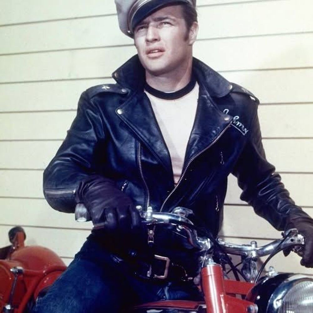 Vintage Style Black Leather Motorcycle Jacket